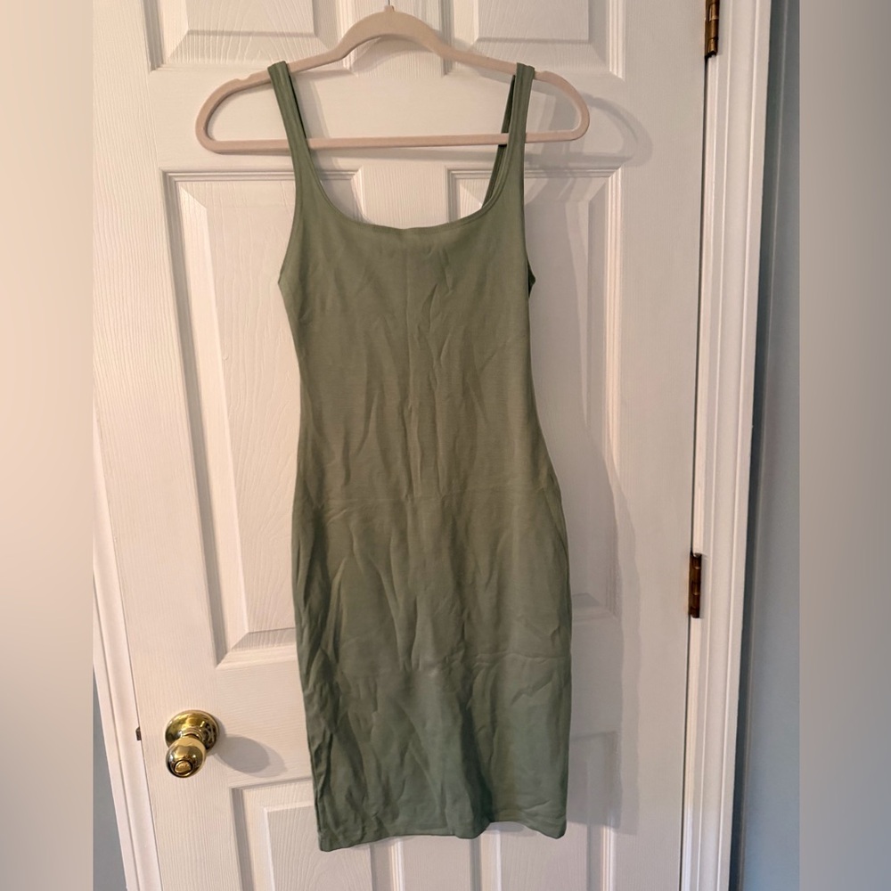 Zara green bodycon dress